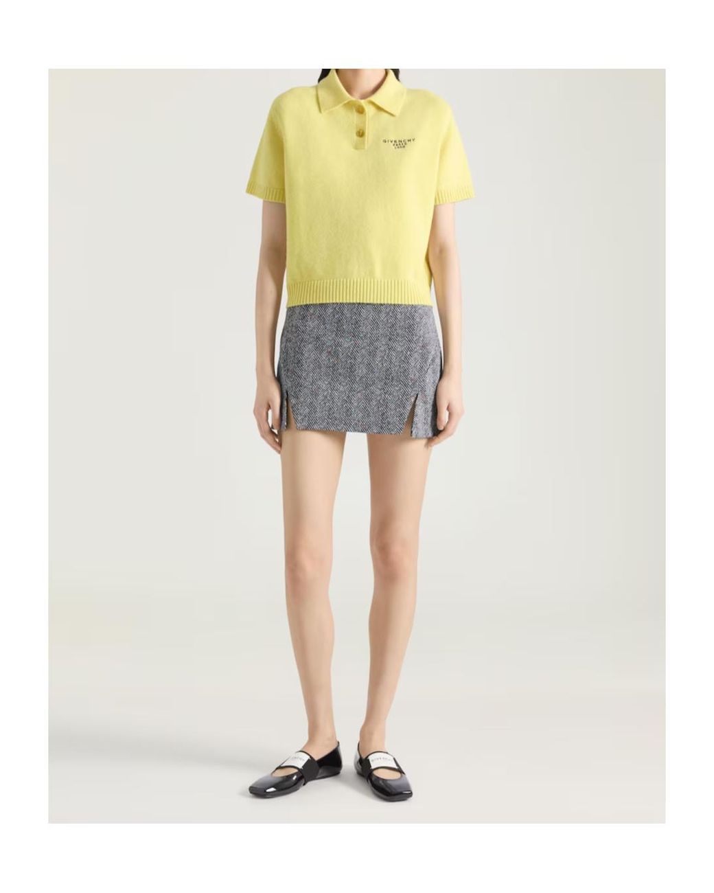 Givenchy Gray Sliced Mini Skirt
