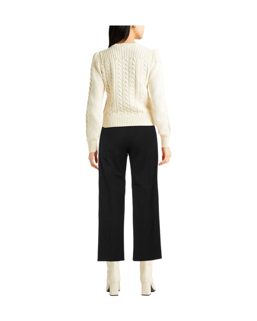 Max Mara Black Solid-Color Straight-Leg Pants