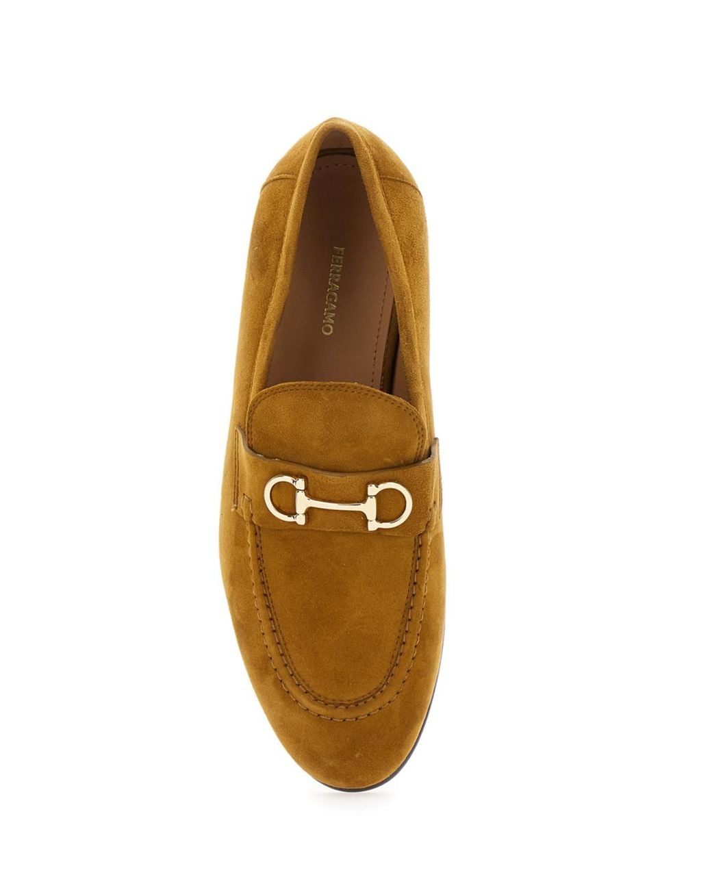 Ferragamo Brown Round Toe Loafers