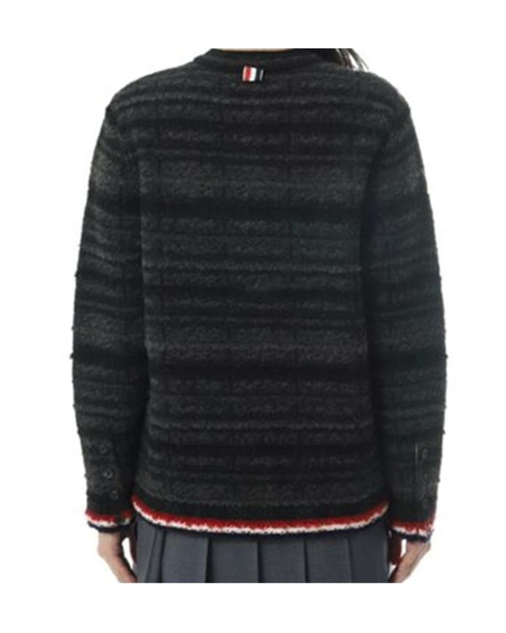 Thom Browne Black Jacquard Cardigan