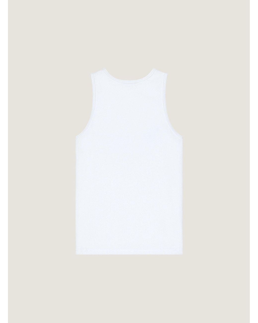 Givenchy White Logo Stamp Printed Tank Top for men