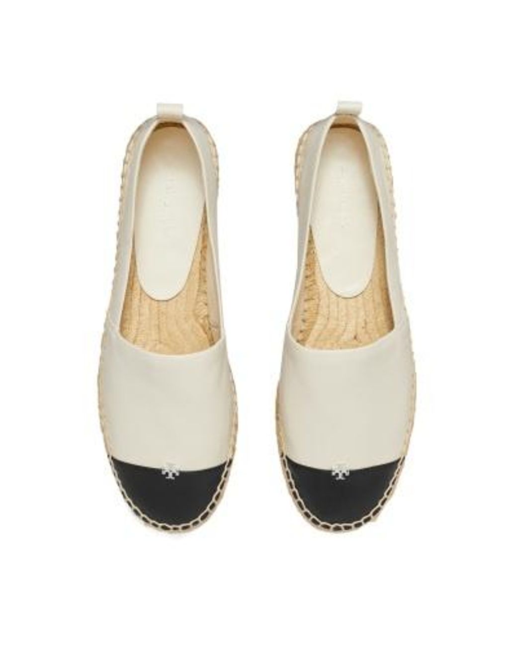 Tory Burch Black Cap-Toe Espadrilles
