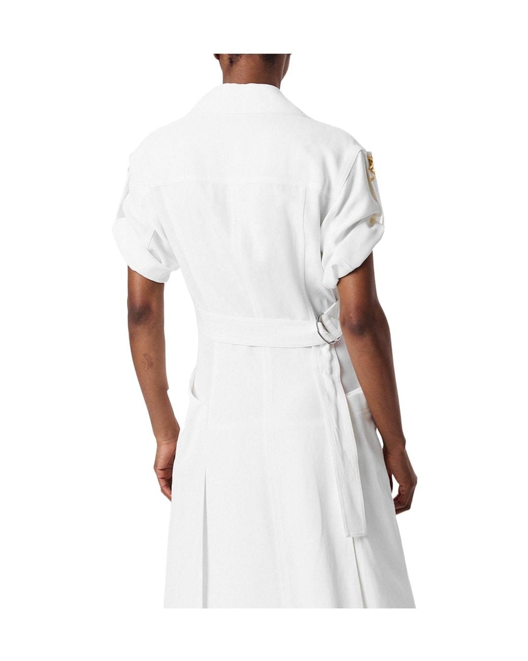 Bottega Veneta White Simple Shirt Dress