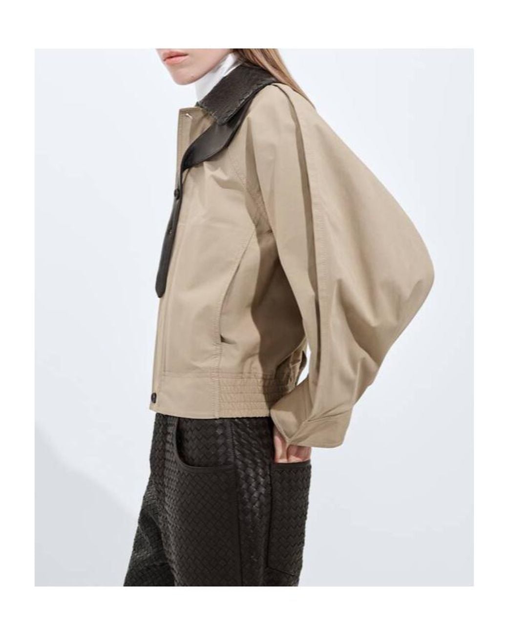 Bottega Veneta Green Relaxed Fit Lightweight Jacket