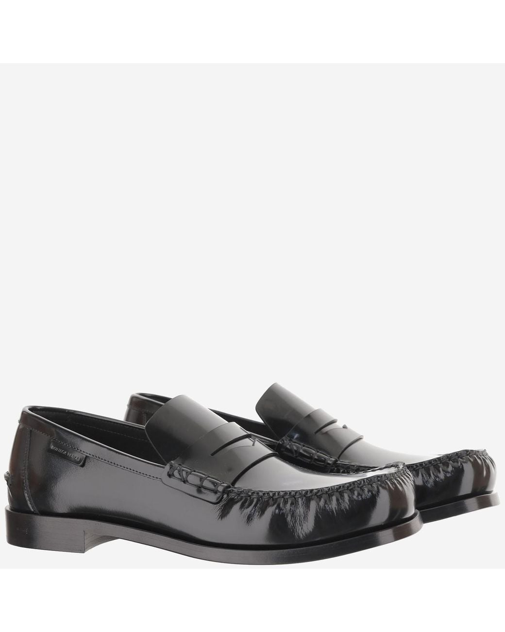 Bottega Veneta Black Leather Truman Loafers for men