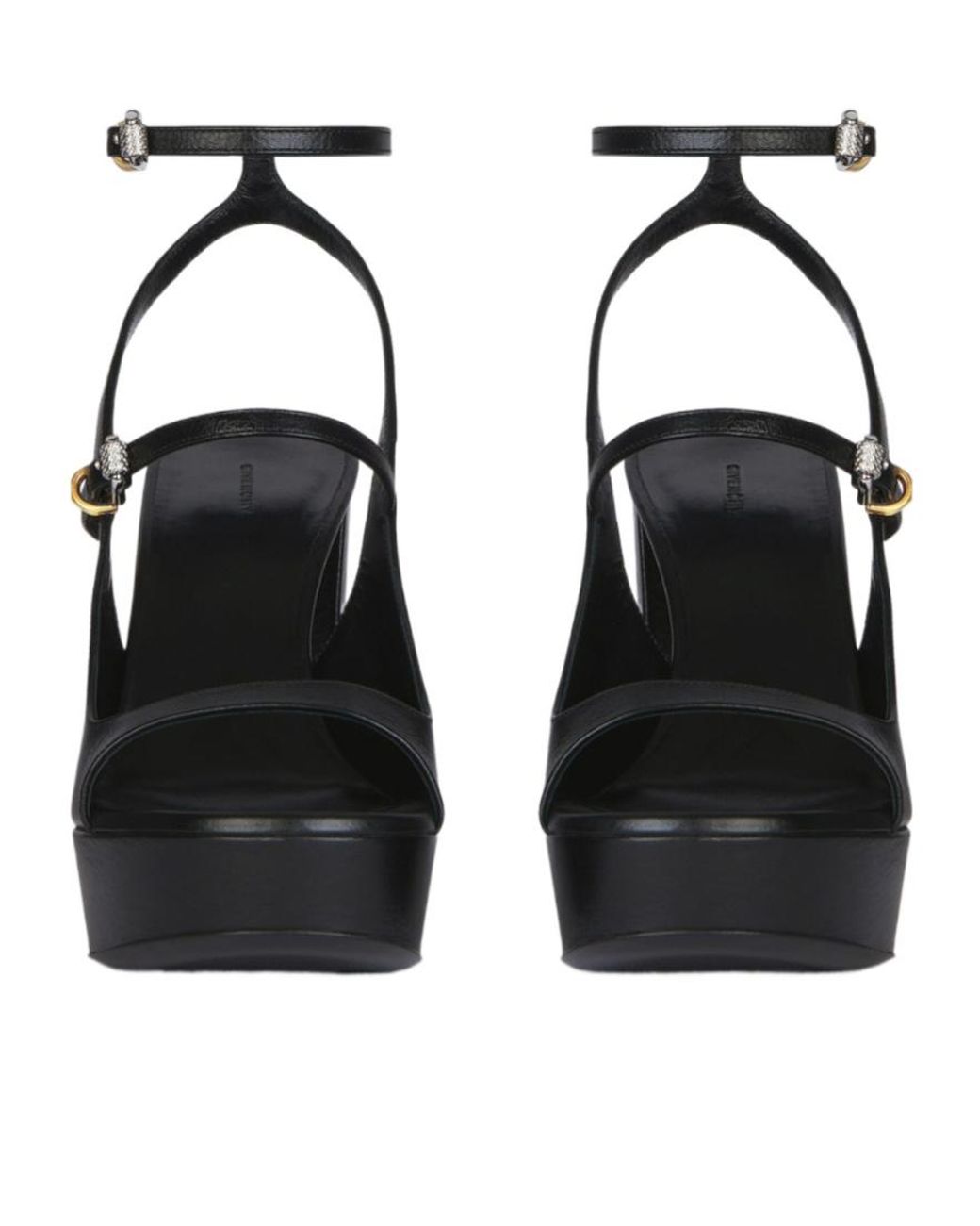 Givenchy Black Double Strapped Heeled Sandals