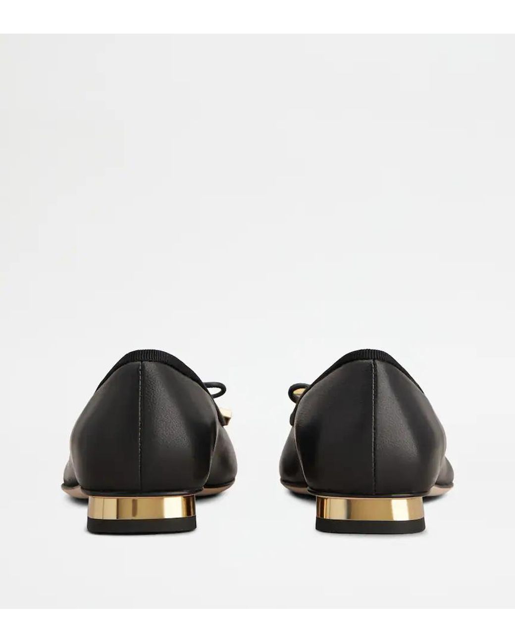 Tod's Black Round-Toed Ballet Shoes