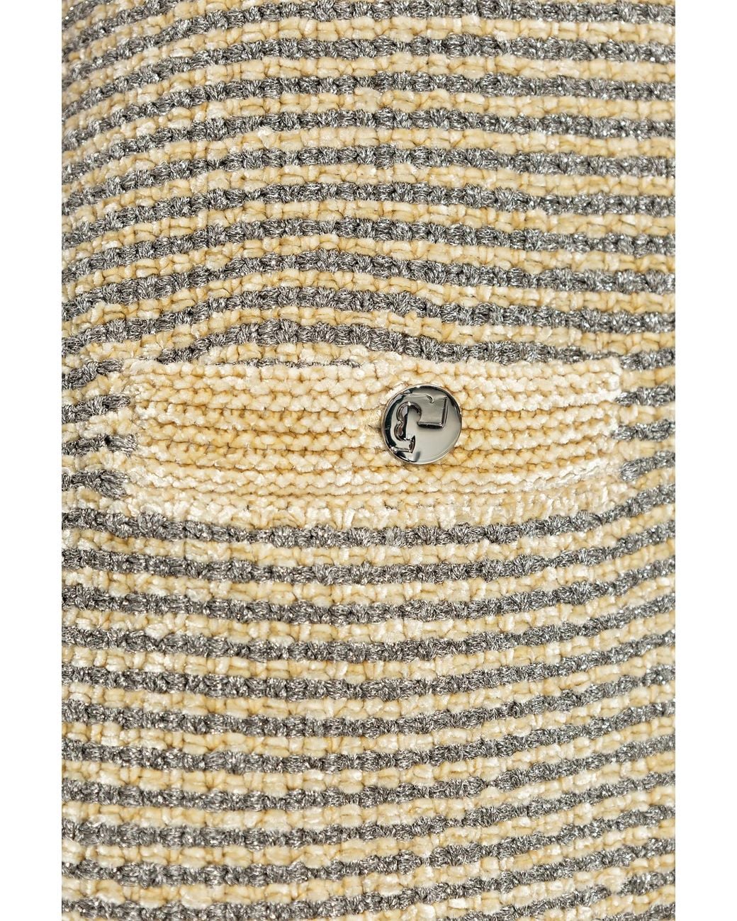 Tory Burch Natural Metallic Thread Velvet Midi Dress