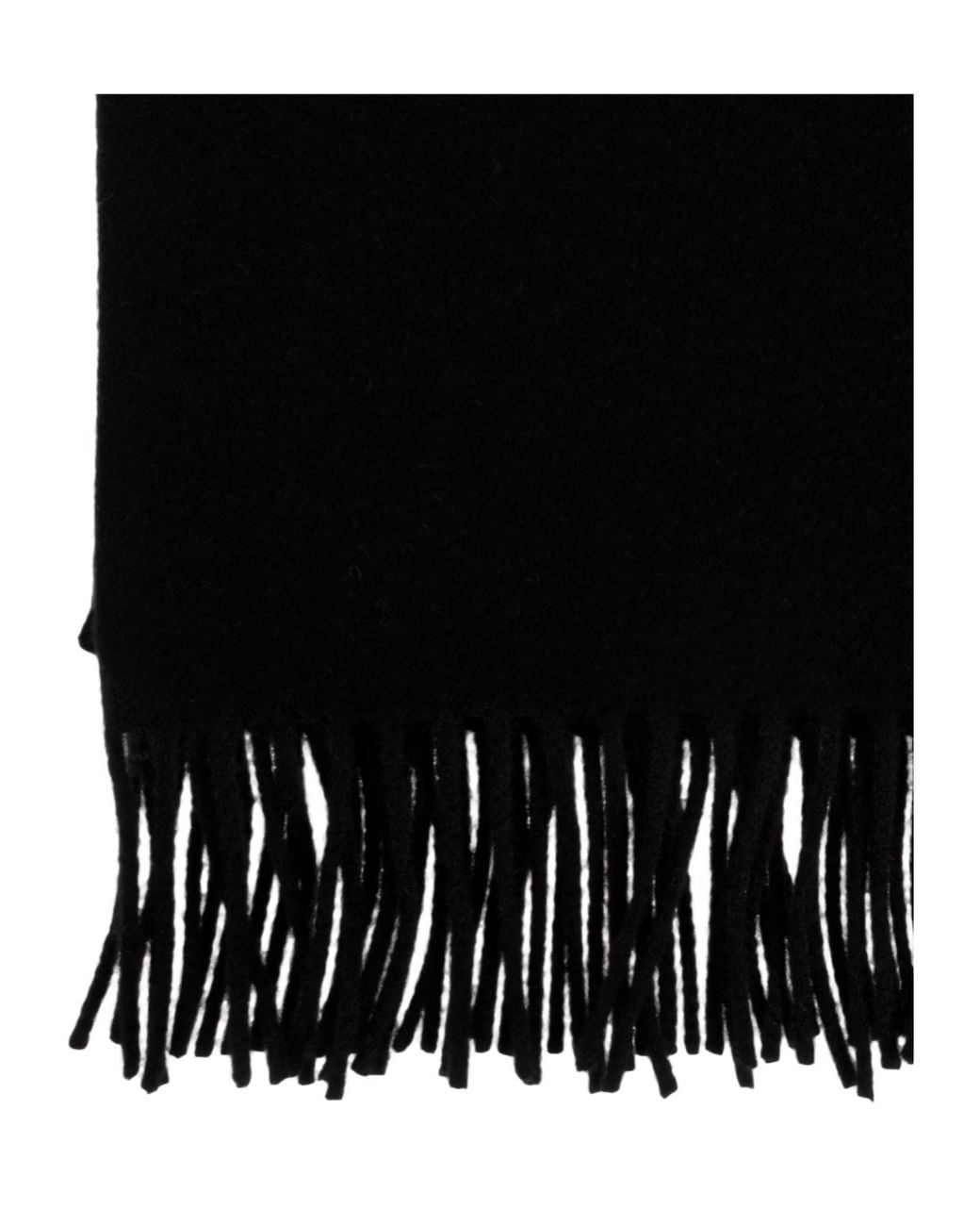 Vivienne Westwood Black Logo-Patch Fringed Scarf for men