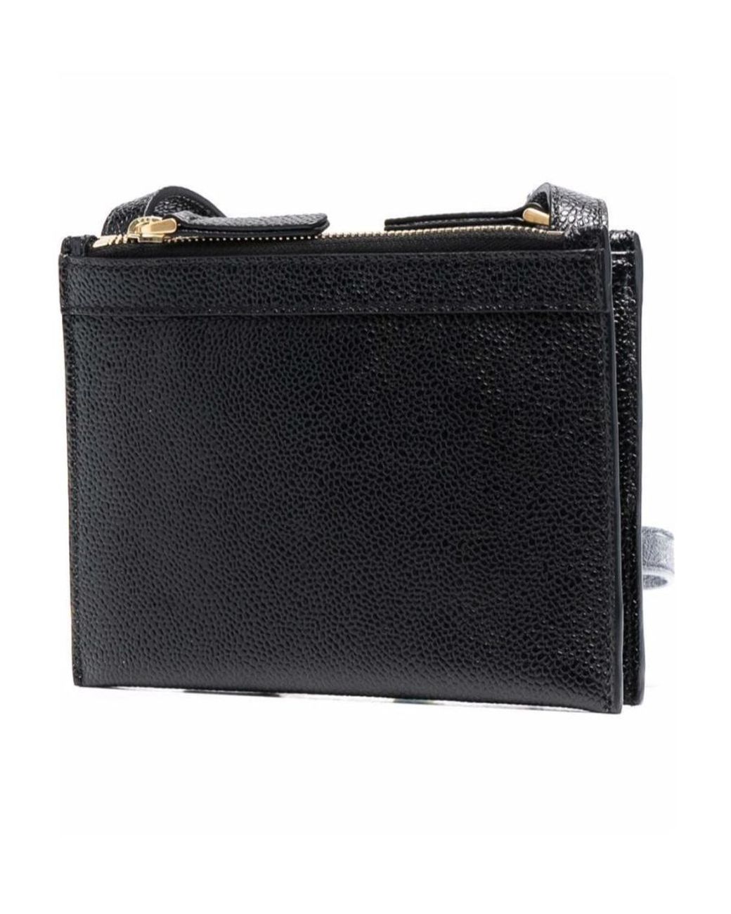 Thom Browne Black Rwb Tab Zipped Crossbody Bag