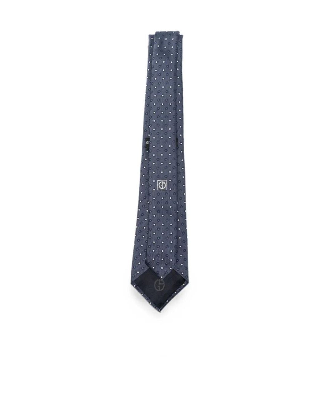 Giorgio Armani Blue Polka-Dot Silk Tie for men