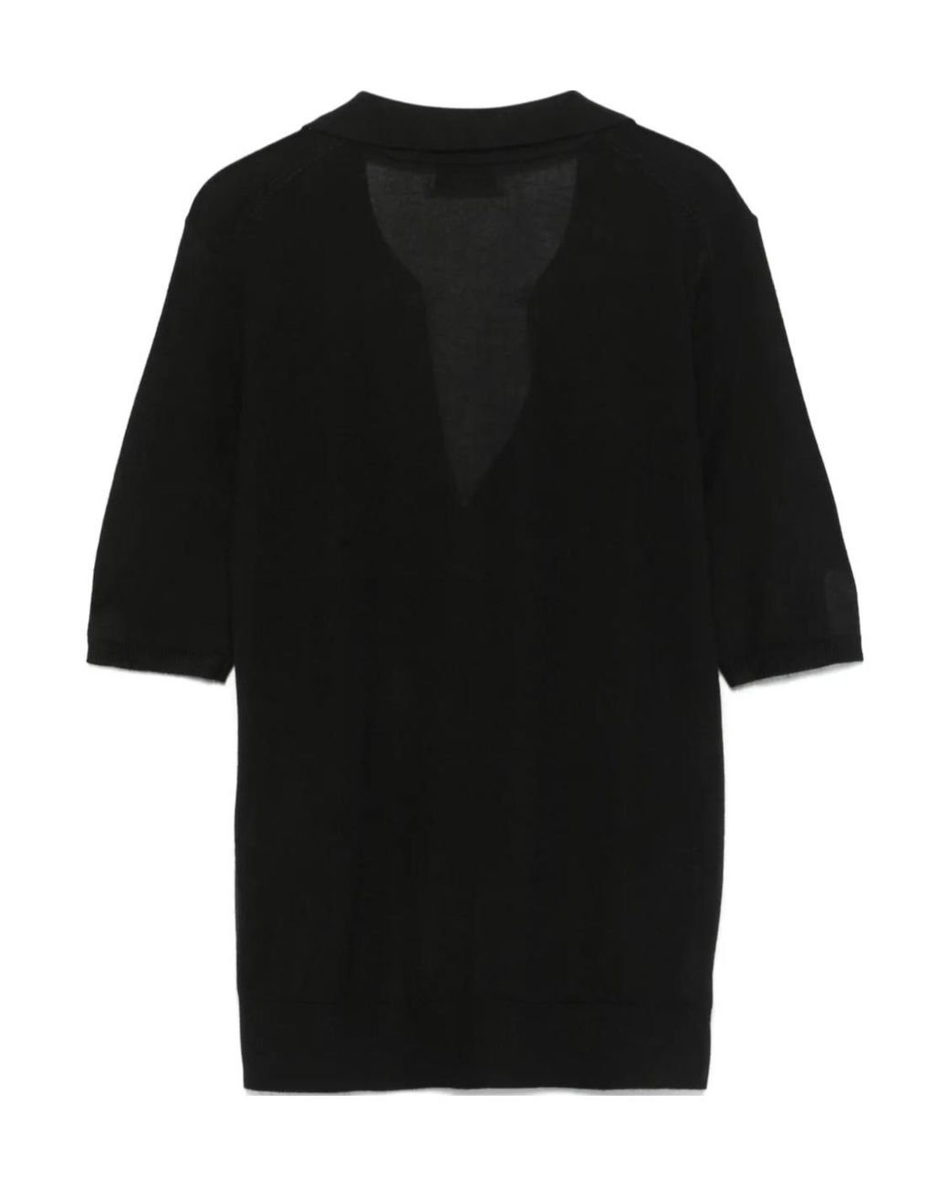Gabriela Hearst Black Frank Polo Top
