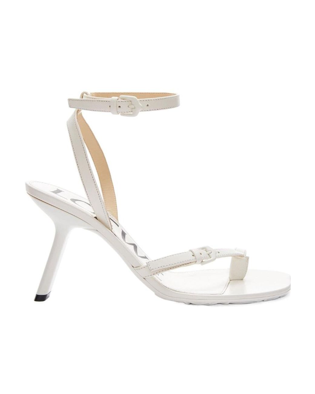 Loewe White Petal Stiletto Sandal