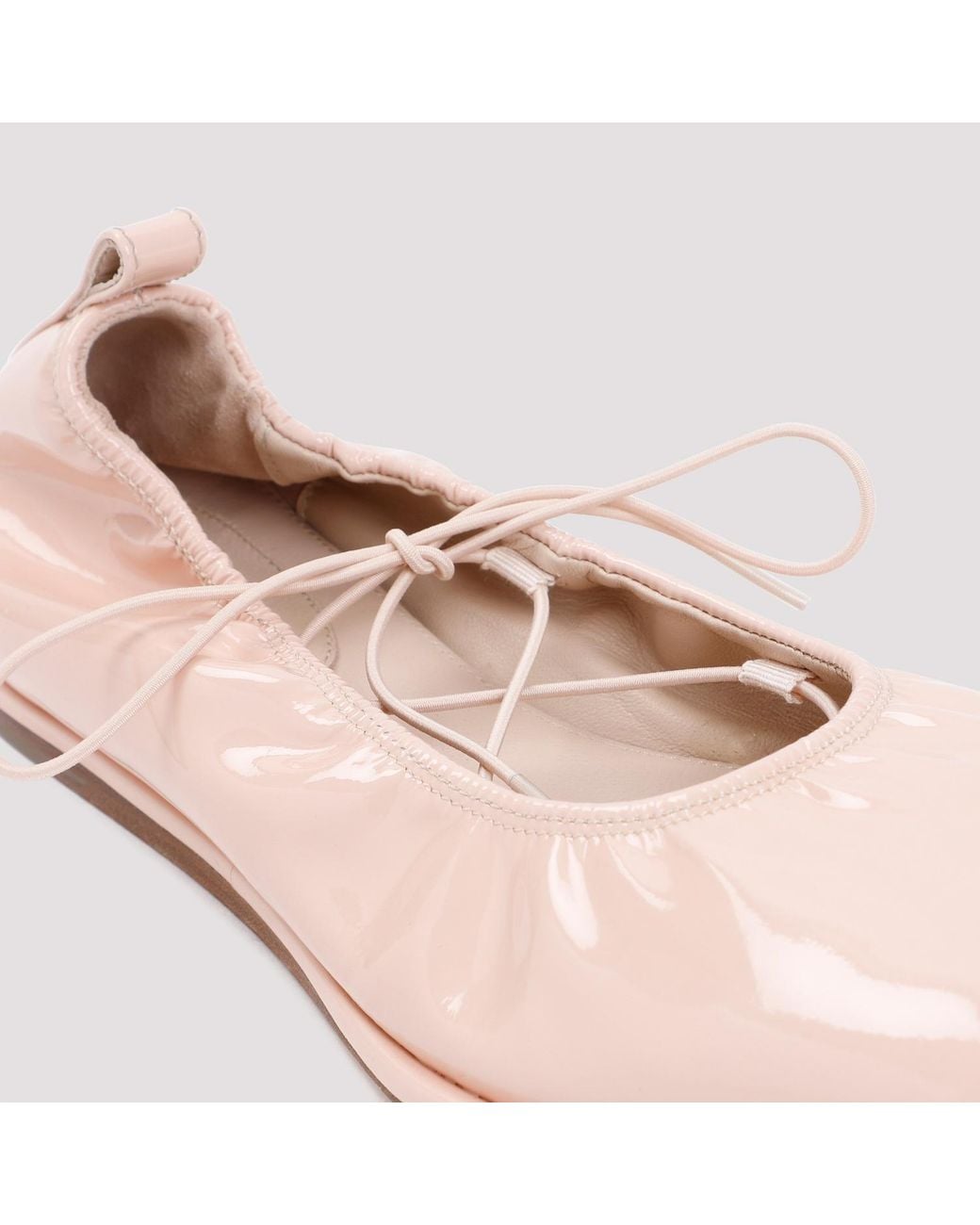 Simone Rocha Pink Bow Detail Ballet Flats