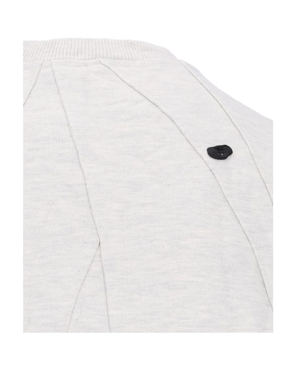 Adererror Gray Logo Round-Necked Sweater for men