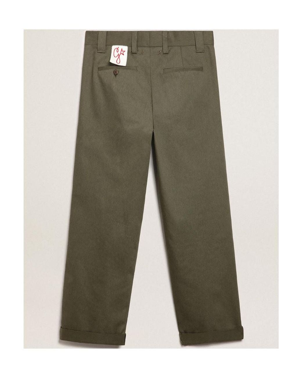 Golden Goose Deluxe Brand Green Logo Casual Pants for men
