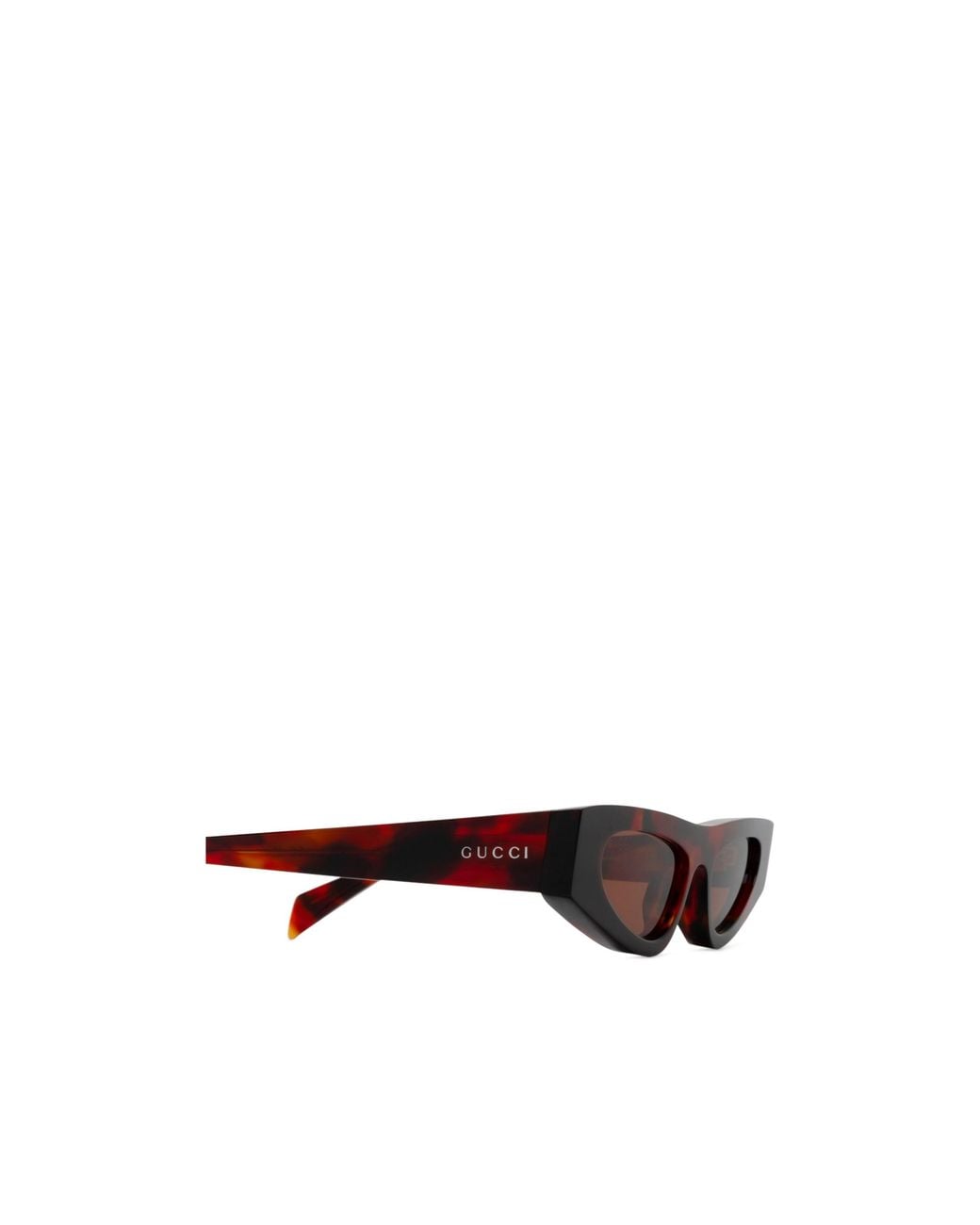 Gucci White Eyewear Rectangular Frame Sunglasses