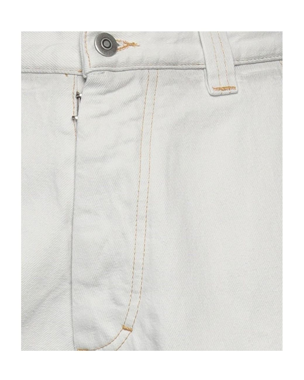 Maison Margiela White Solid Color Casual Pants