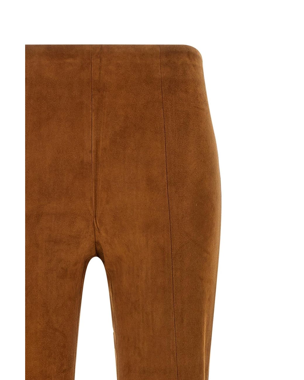 Stouls Brown Gégé Flared Suede Pants