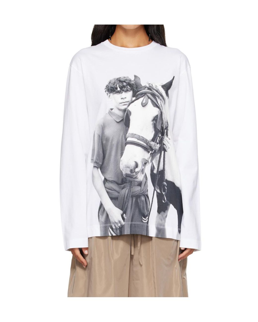 Simone Rocha Gray Printed T-Shirt
