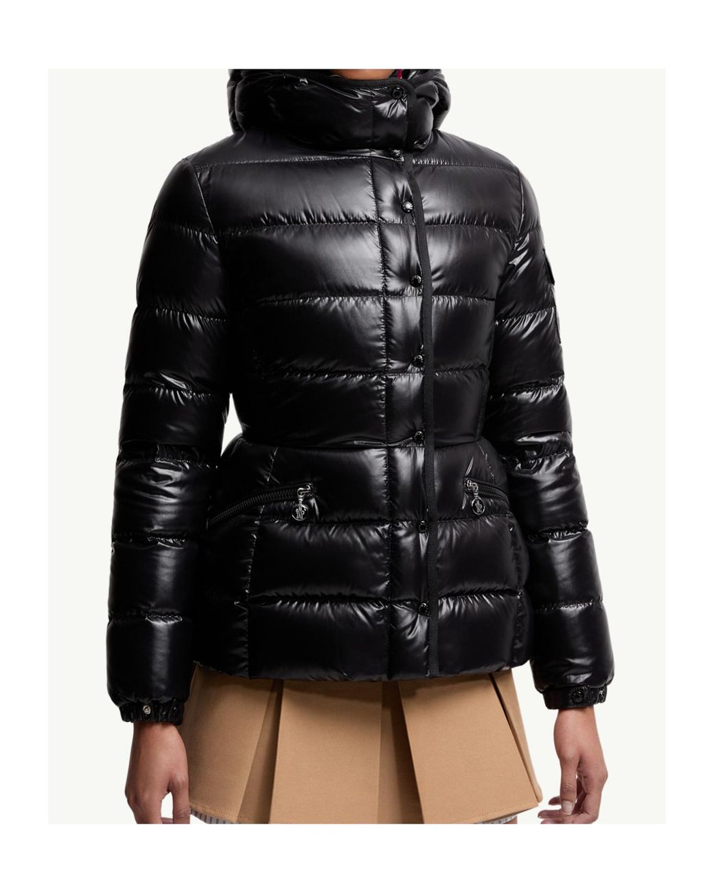 Moncler Black Barante Hooded Short Down Jacket