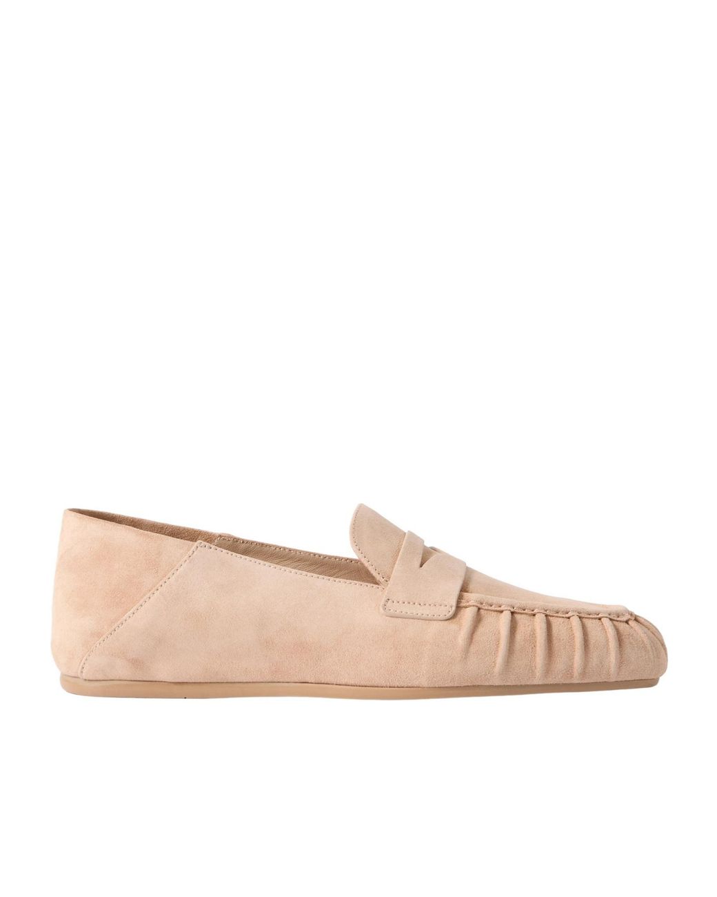 Stuart Weitzman Pink Brooks Collapsible-Heel Suede Loafers