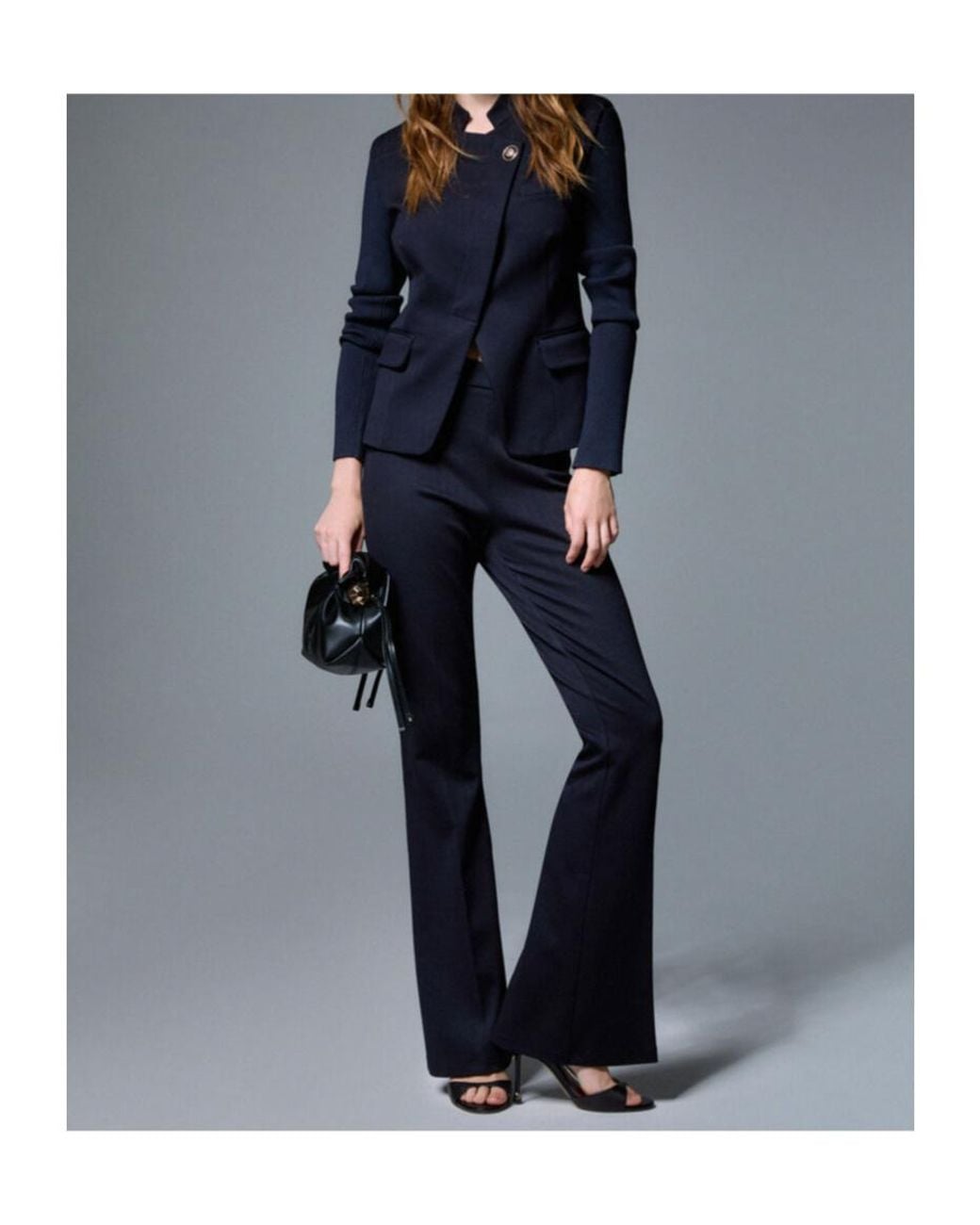 Liu Jo Blue Button-Detail Flared Pants