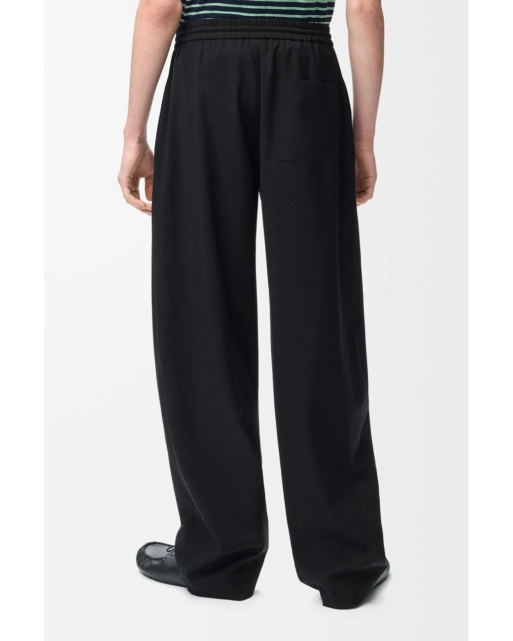 Loewe Black Tailored Drawstring Pants for men