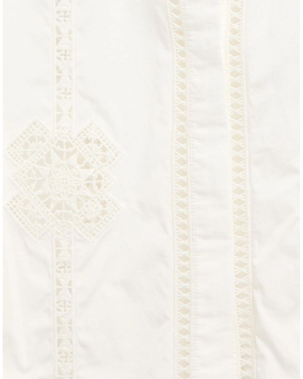 Isabel Marant White Long Sleeve Stand Collar Blouse