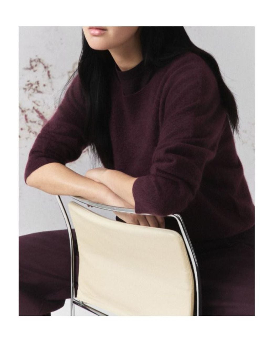Marella Purple Cashmere-Blend Crew-Neck Jumper