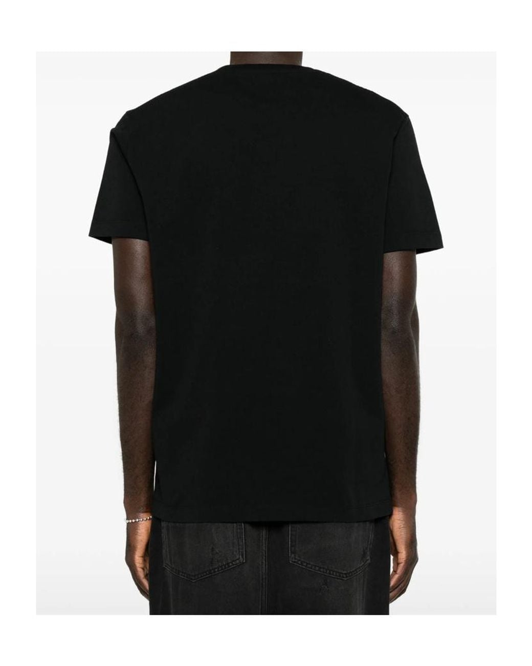 DSquared² Black Slogan Printed Crewneck T-Shirt for men