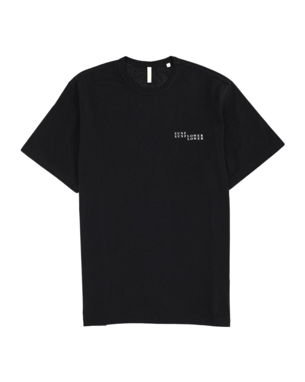 sunflower Black Logo Printed Crewneck T-Shirt for men