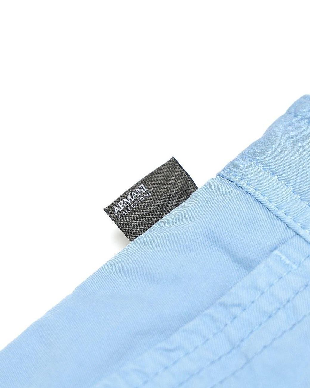 Armani Collezioni Blue Logo Shorts for men