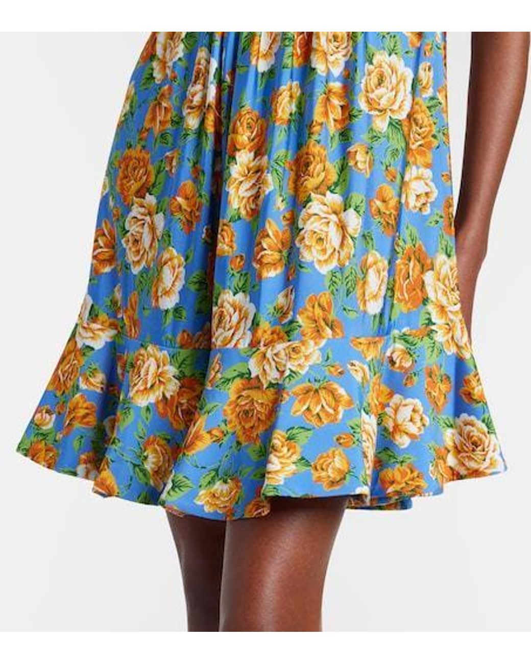 Rabanne Green Floral Chainmail Minidress