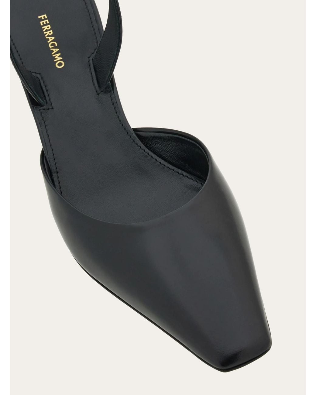 Ferragamo Metallic Ferragamo Cage Heeled Slingback Pumps