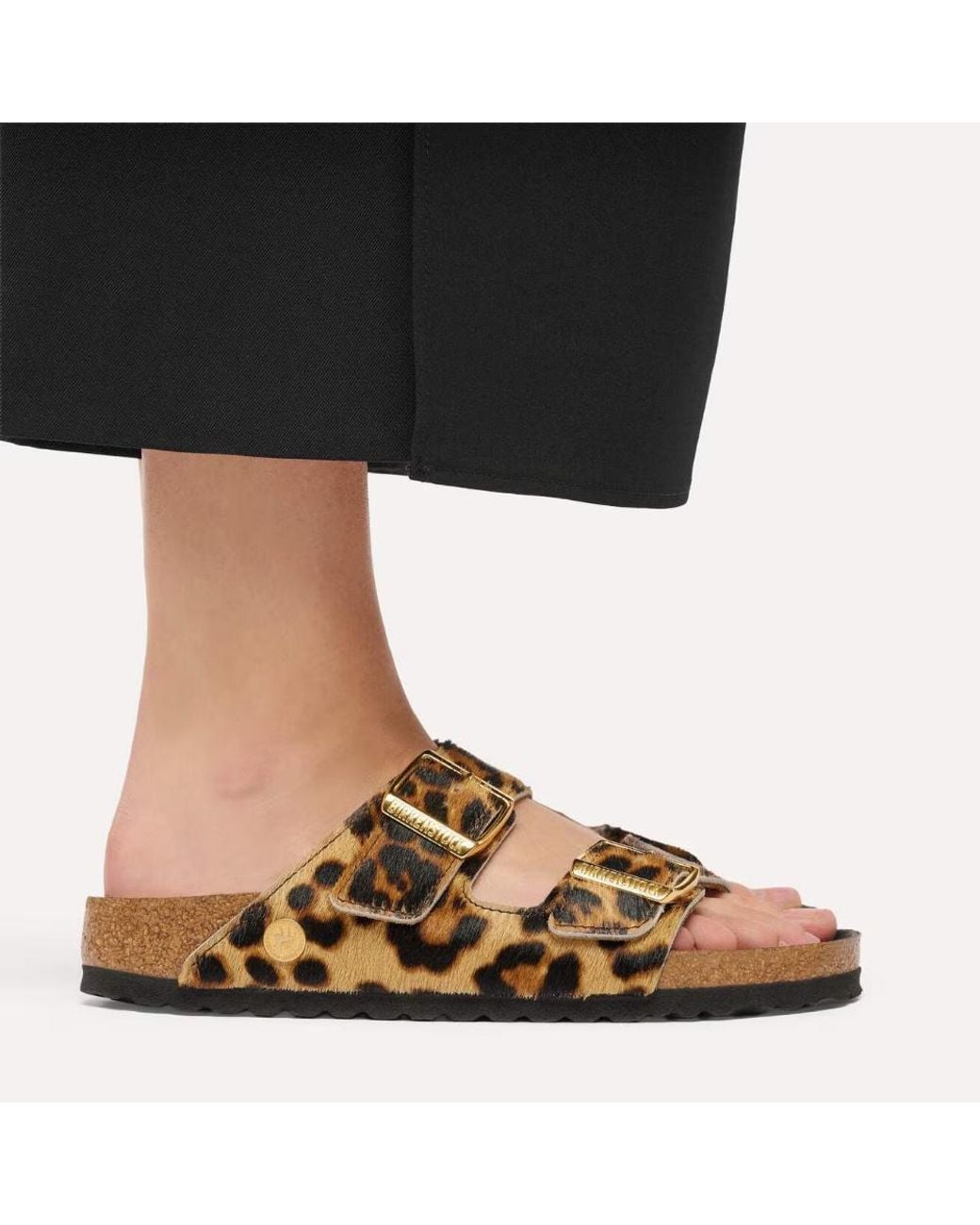Birkenstock Brown Arizona Leopard-Print Sandals