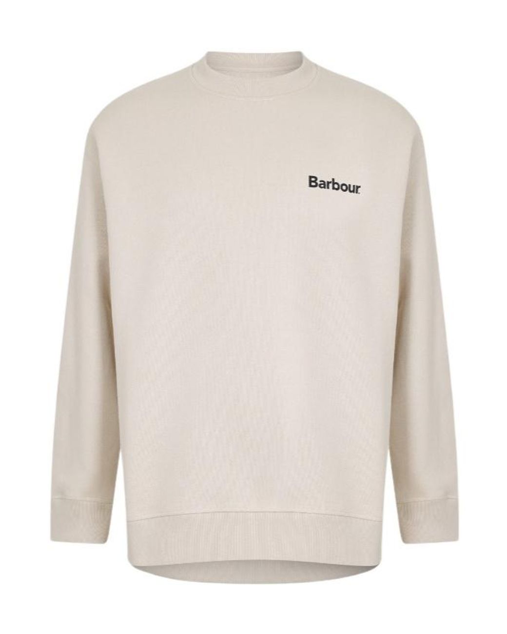 Barbour White Long-Sleeved Sweatshirt for men