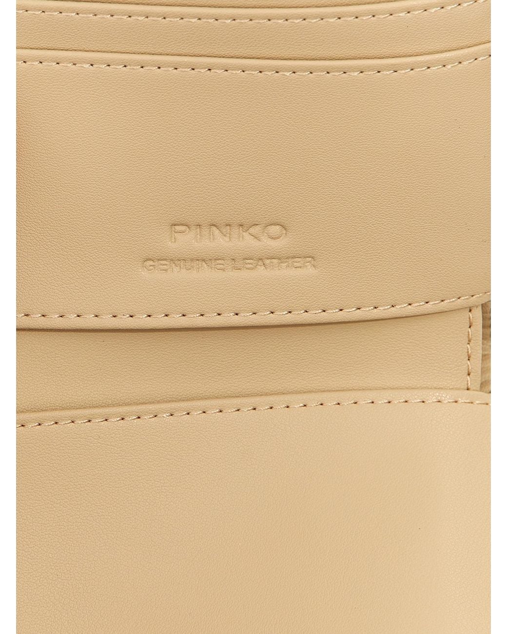 Pinko Natural Compact Leather Wallet