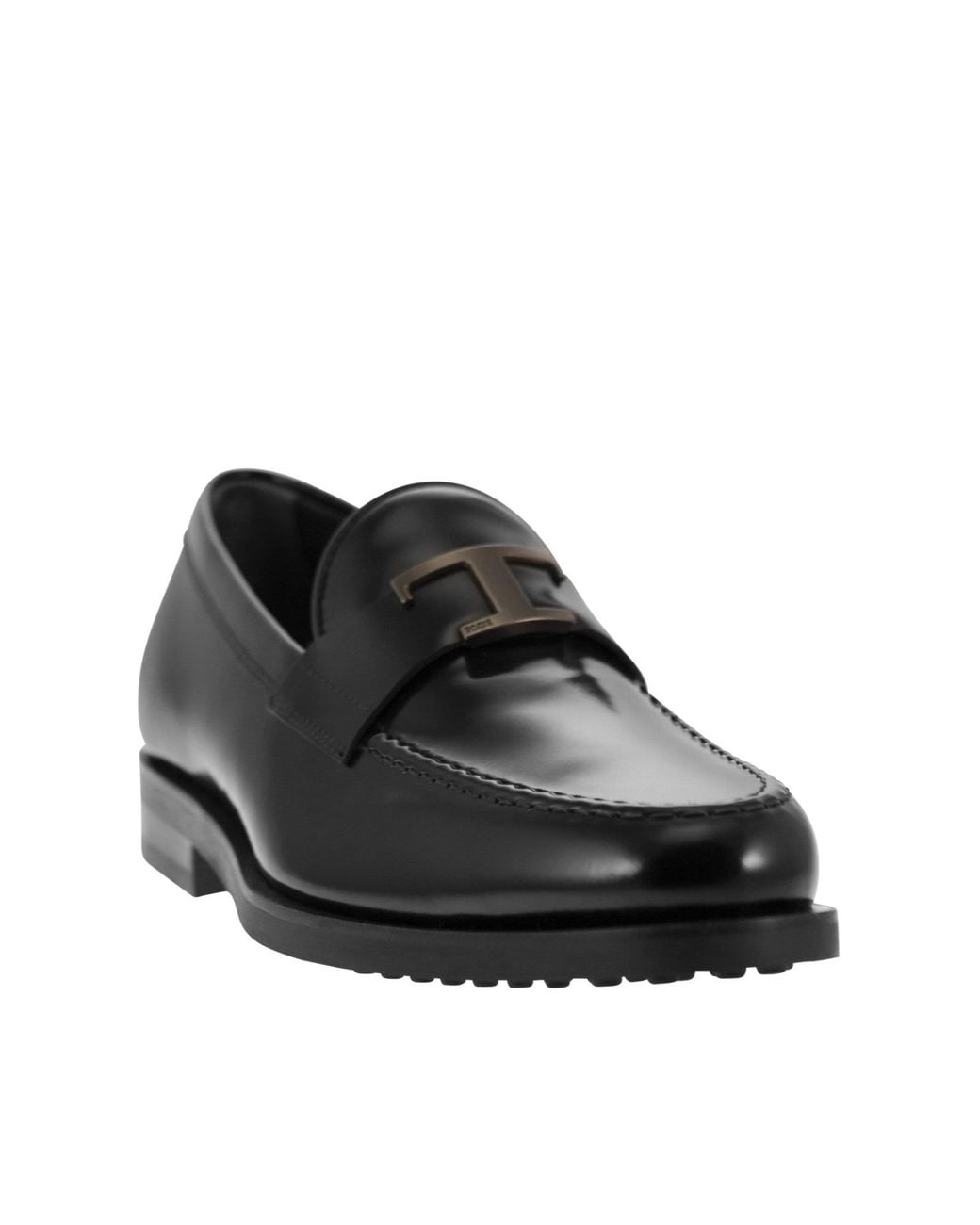 Tod's Black T Timeless Slip-On Loafers for men