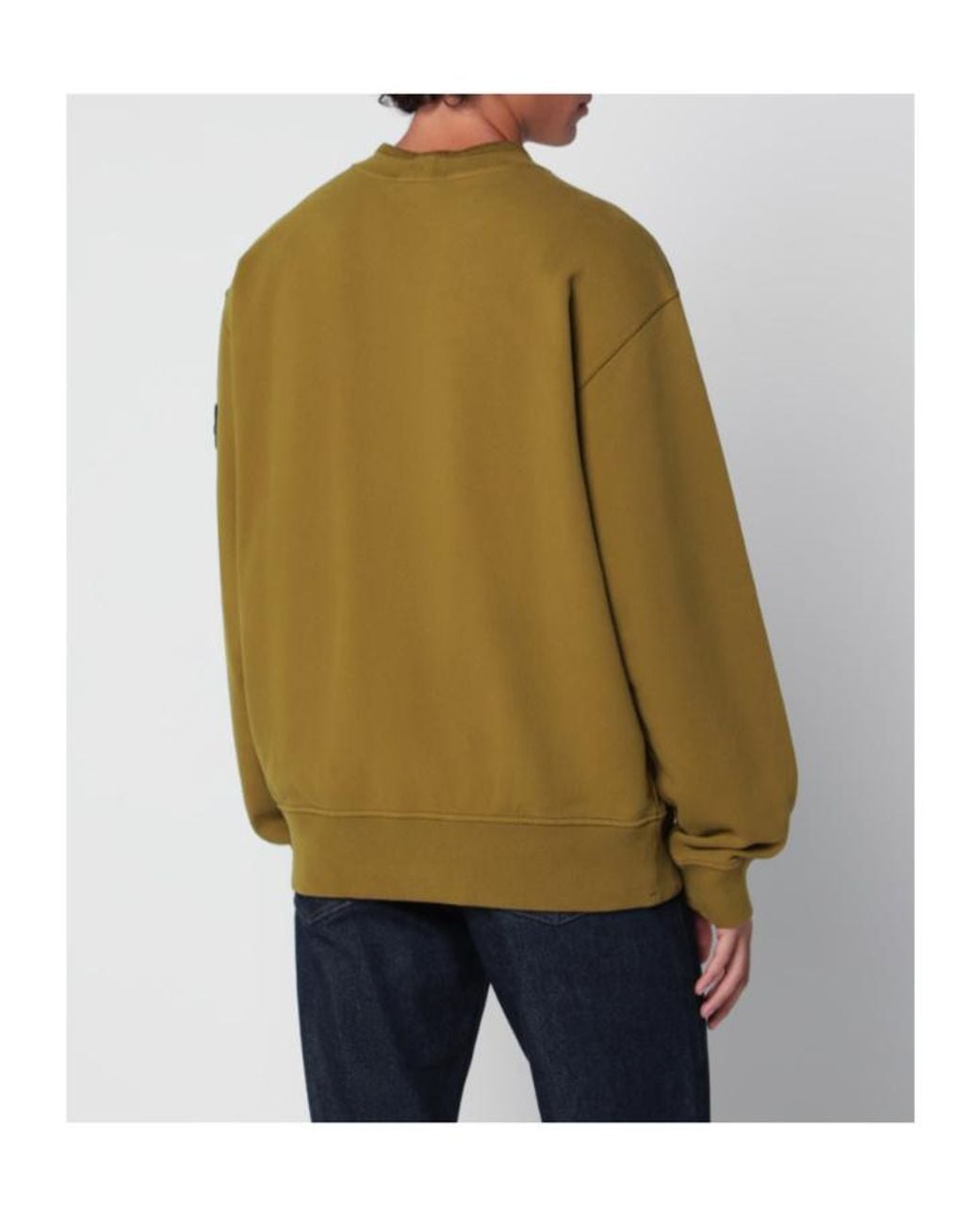 Stone Island Blue Logo Patch Sweatshirt for men