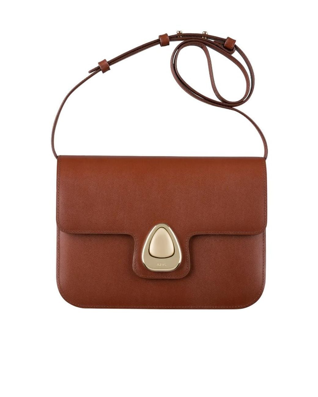A.P.C. Brown Logo-Plaque Tote Bag