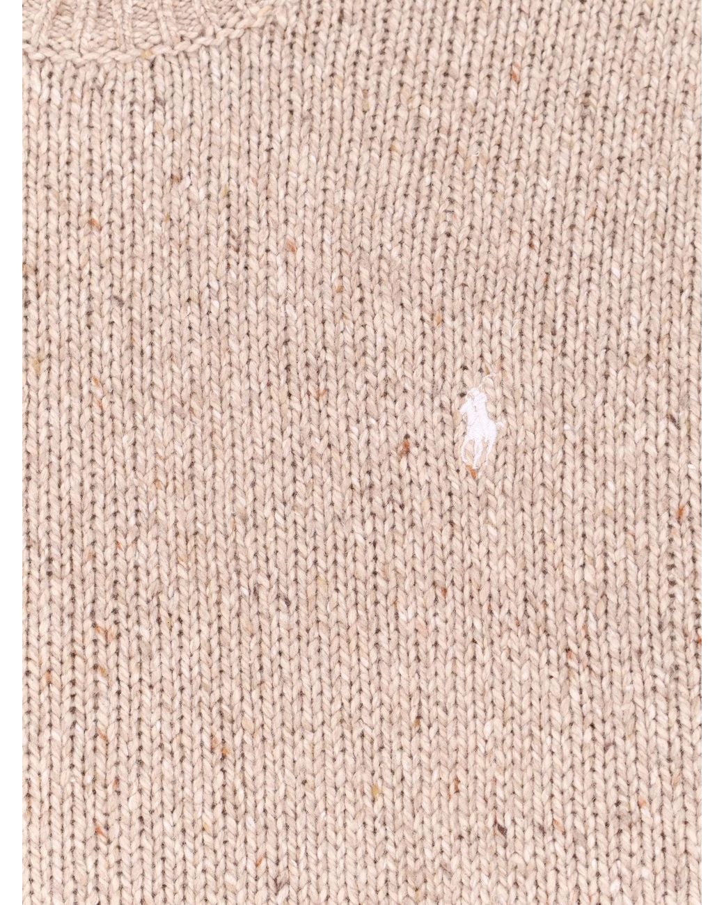 Polo Ralph Lauren Pink Logo Embroidered Ribbed-Knit Jumper for men