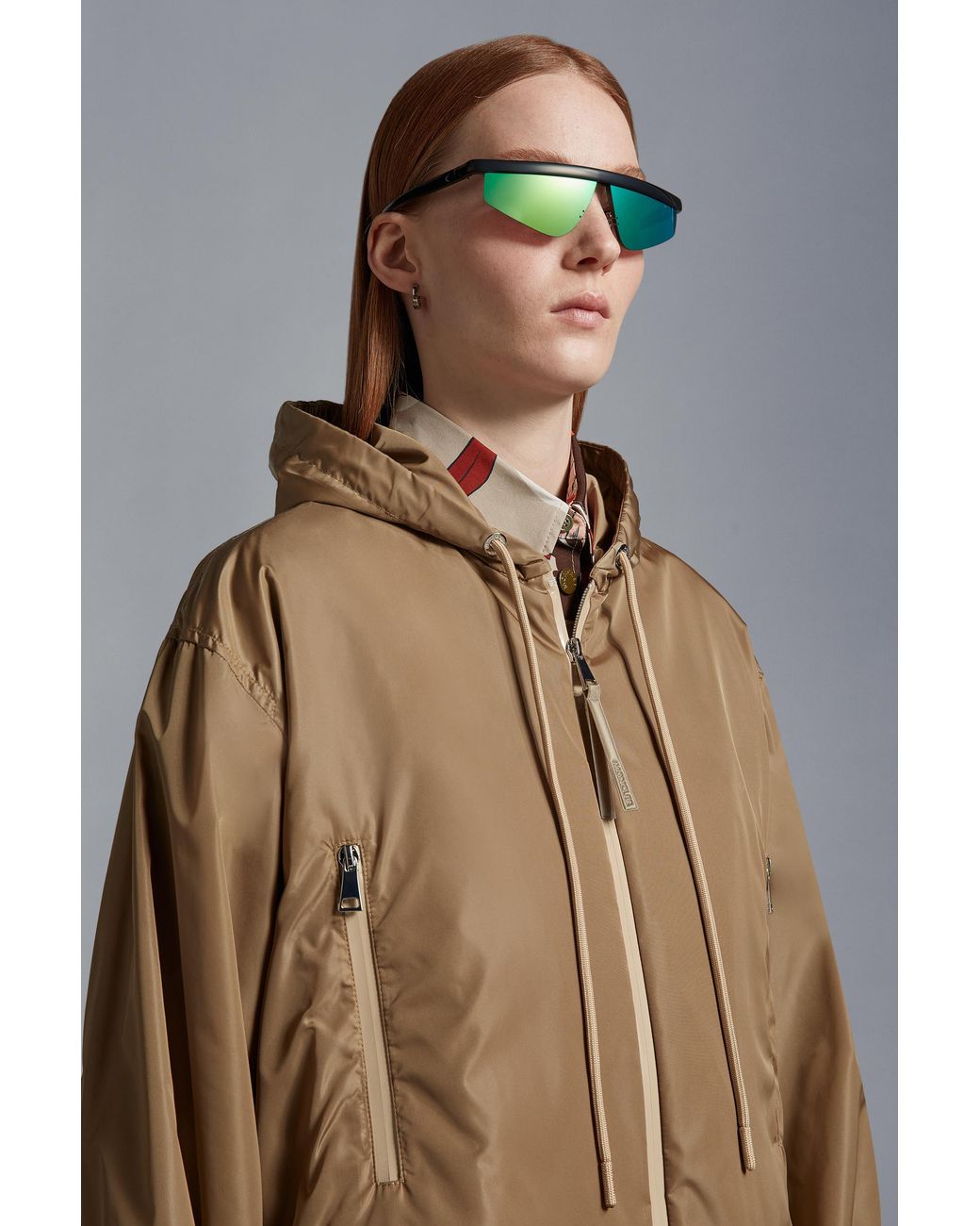 Moncler Green Orizon Rectangular Sunglasses for men