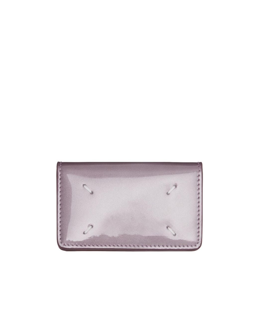 Maison Margiela Purple Four Stiches Clip Card Holder for men