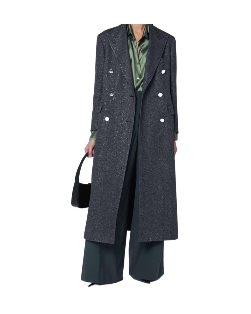 Tagliatore Blue Double-Breasted Coat