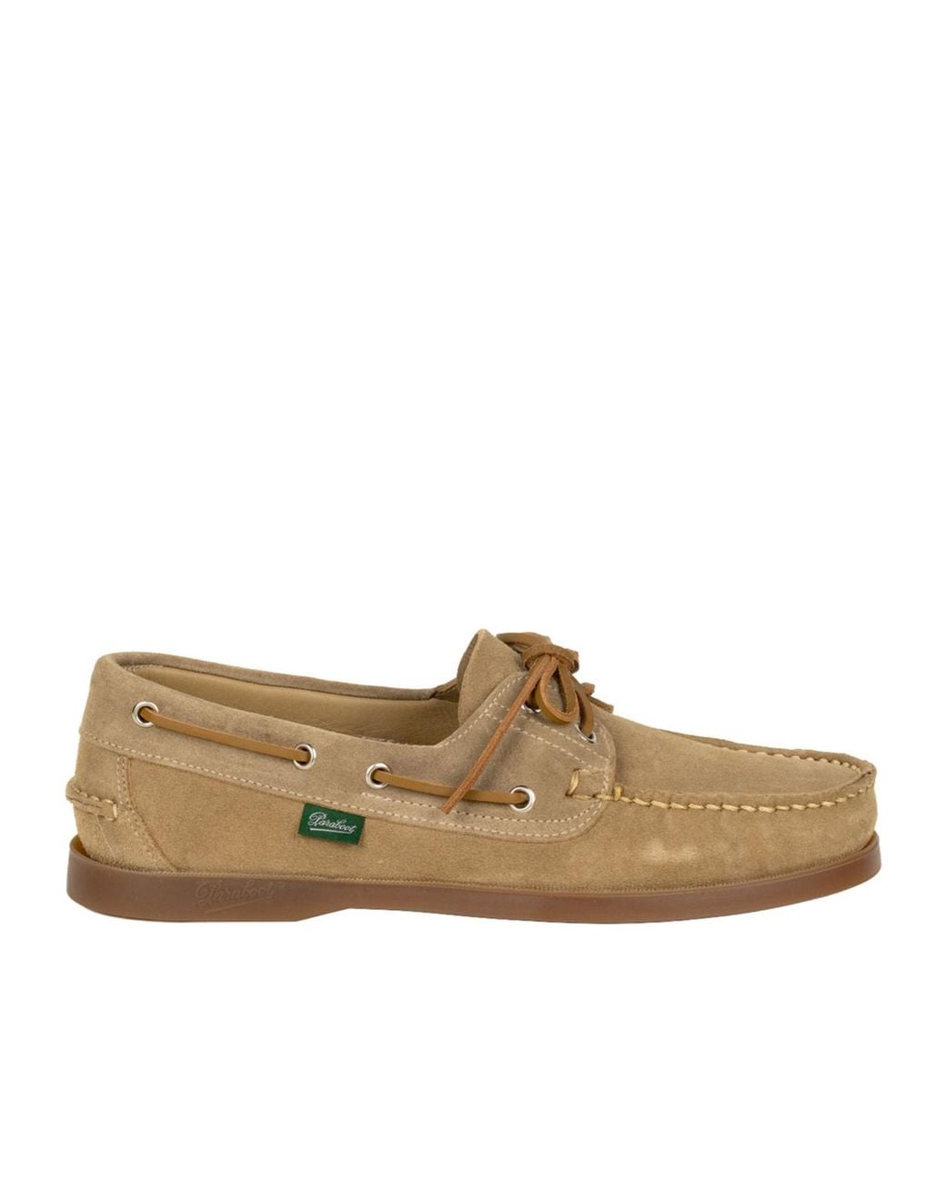 Paraboot Brown Suede Boat Shoes for men