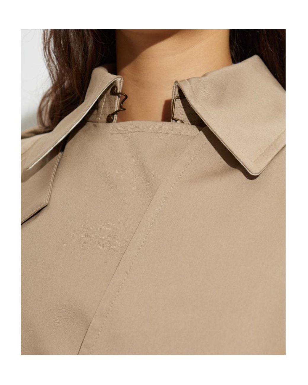 Burberry Natural Short Trench-Style Jacket