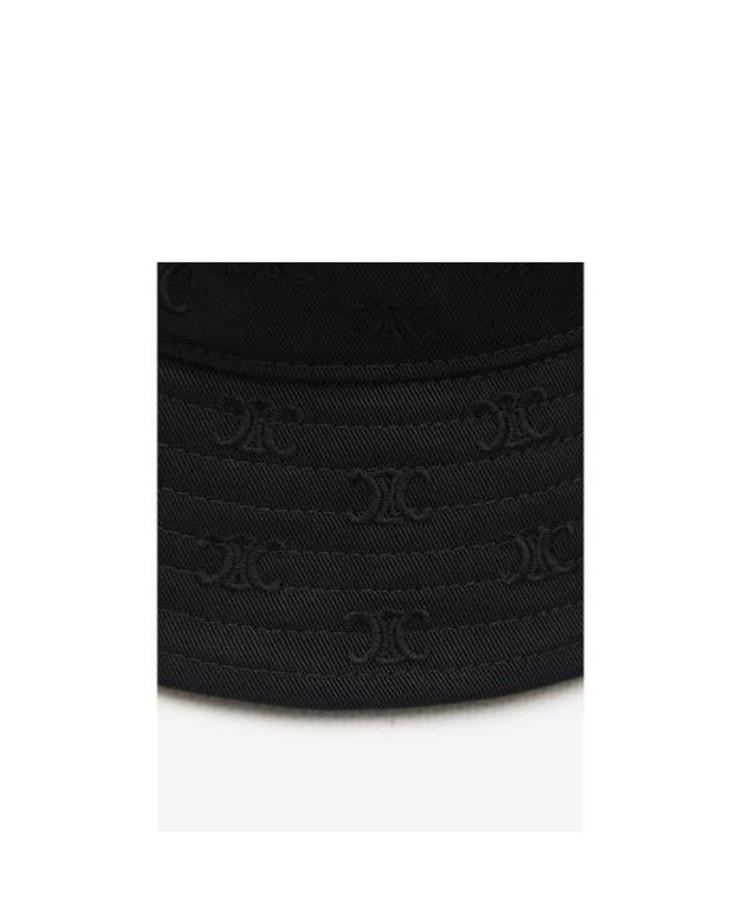 Céline Black Mini Triomphe Bucket Hat for men