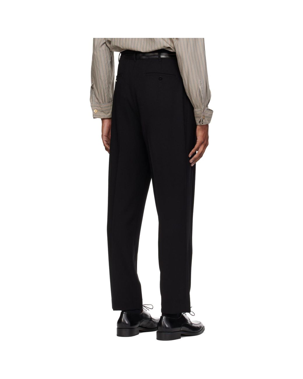 Magliano Black Sundance Pleated Casual Trousers for men