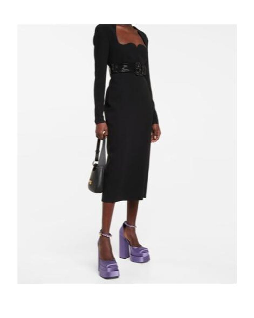 Versace Purple Medusa Aevitas Platform Heels